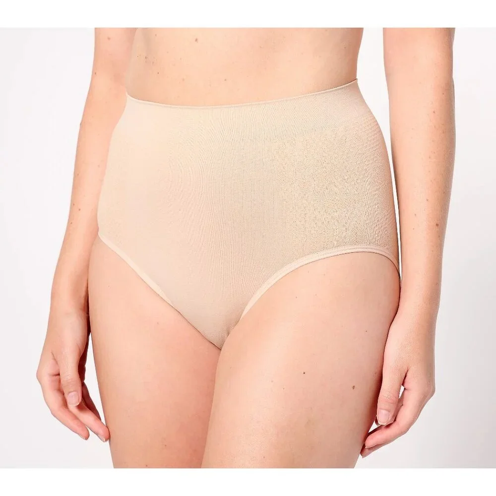 A606736 Breezies Seamless Lace Comfort Set Of Full 3 Size 3X Sunbeige L/N - Picture 2 of 4